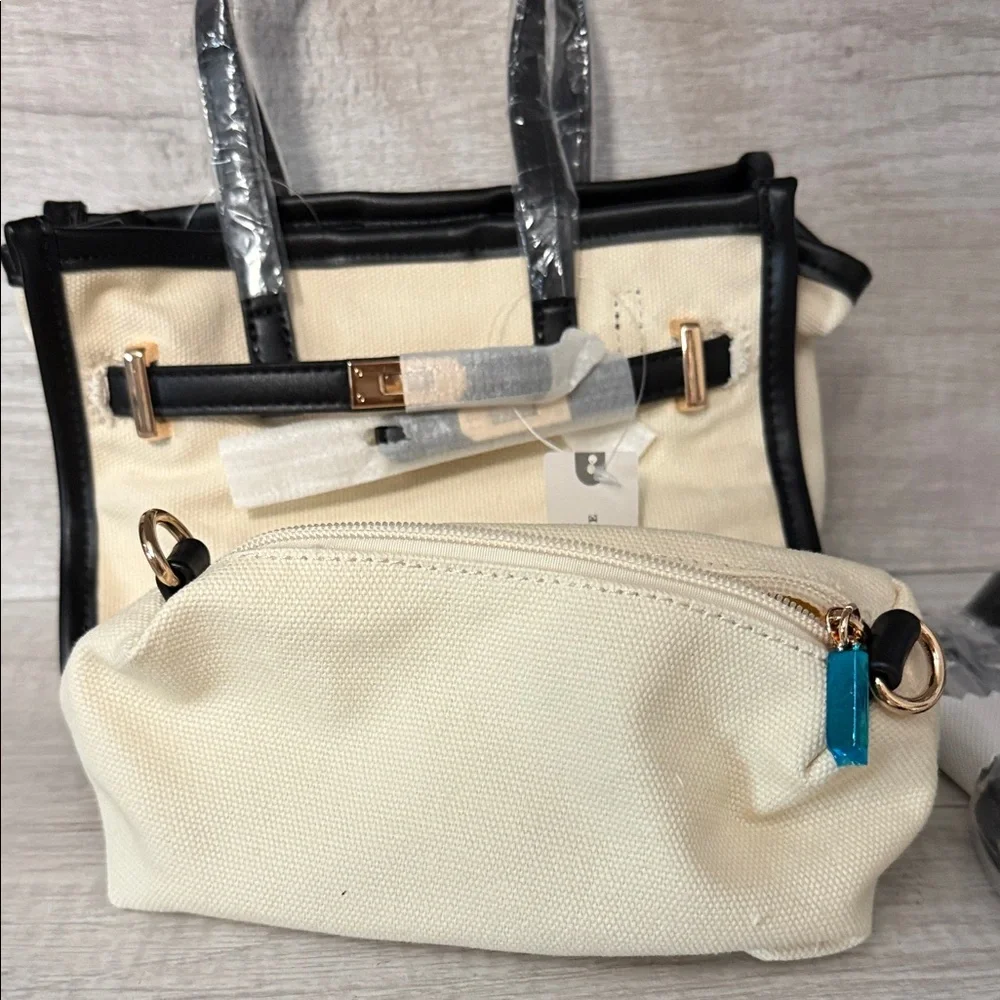 Anthropologie Black and Cream Crossbody Bag NWT - Picture 9 of 11